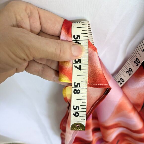 Fashion Nova Juniper Satin Maxi Dress Size S NWT Tropical Hawaiian Colorful - Picture 13 of 13